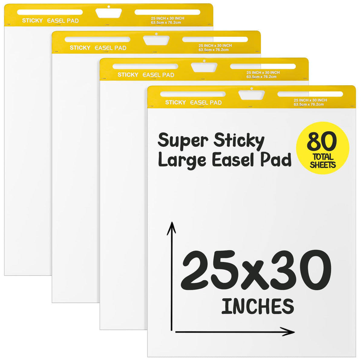 4 Pack White Sticky Easel Pad 25 x 30 in H242