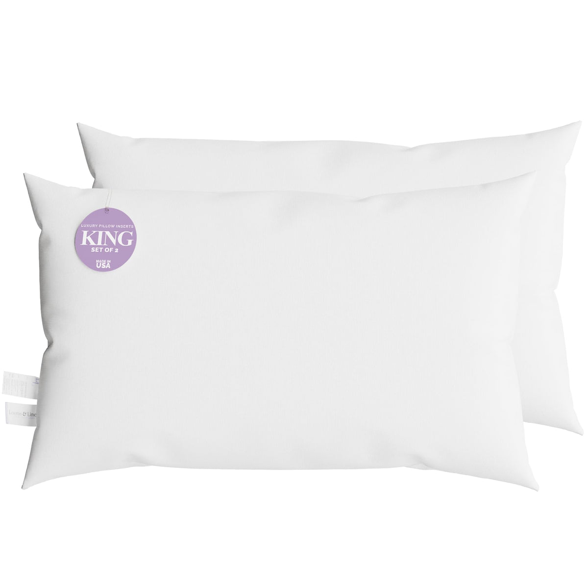 King Size Pillows Set of 2 20 x 36 Hypoallergenic Down Alternative Pillow Inserts G638