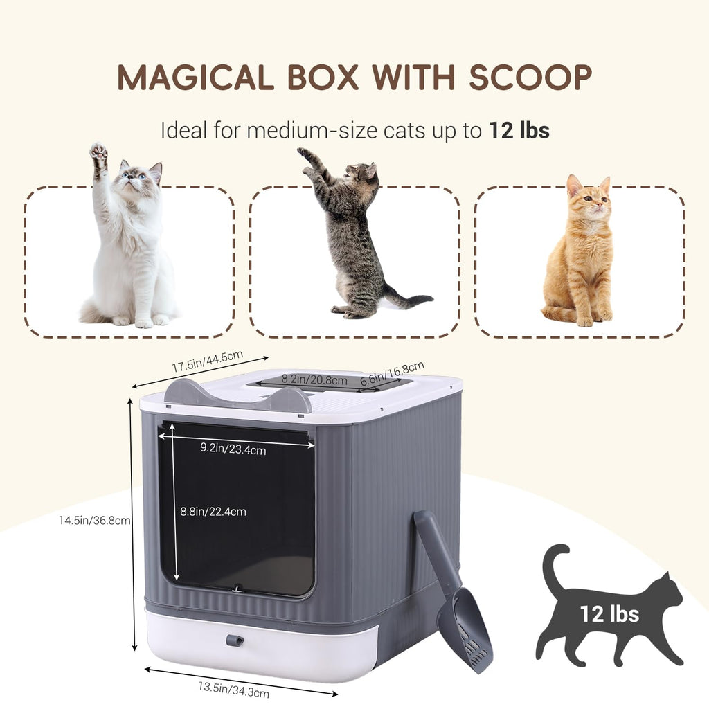 Covered Cat Litter Box with Lid V7645