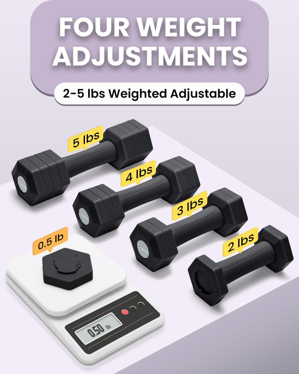 Adjustable Dumbbell Set 5/6 LB Pair J37120