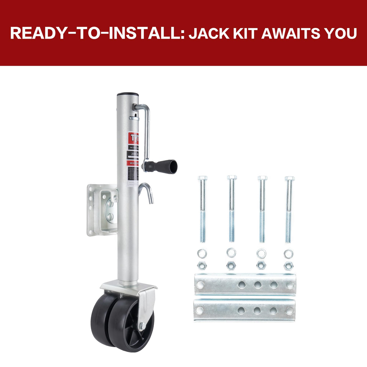 2000 lbs Boat Trailer Jack with Wheel L611