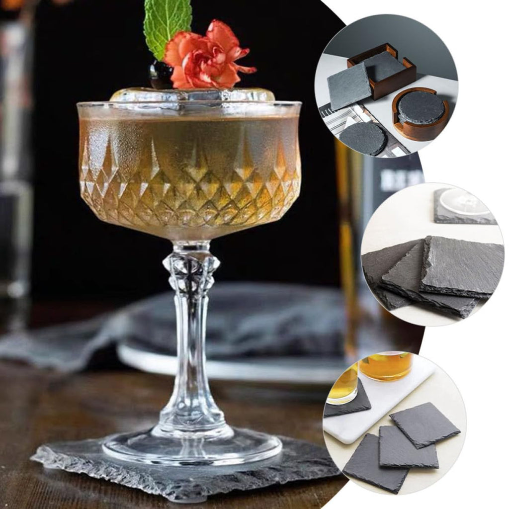 Natural Stone Coasters 12pcs with Non Slip Bottom M496150