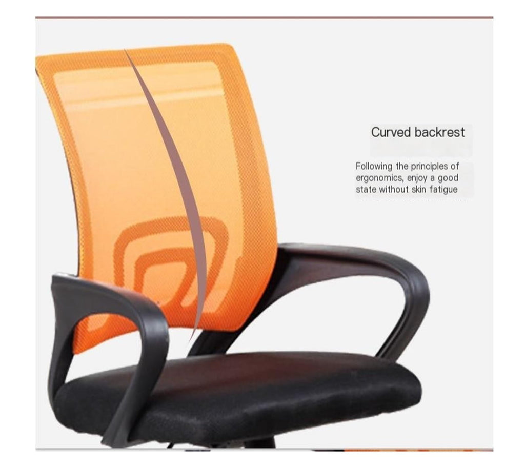 Black Orange Mesh Ergonomic Swivel Office Chair Y55097
