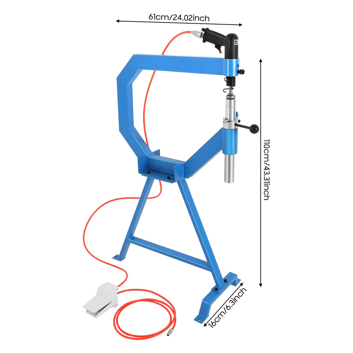 4" Pneumatic Planishing Hammer with Cast-Iron Stand V4420