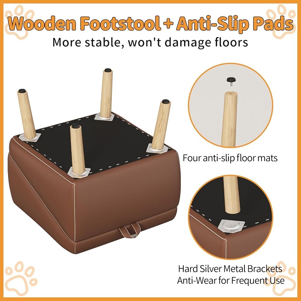 Foldable 2-in-1 Pet Ottoman Dog Safety Ramp M525491