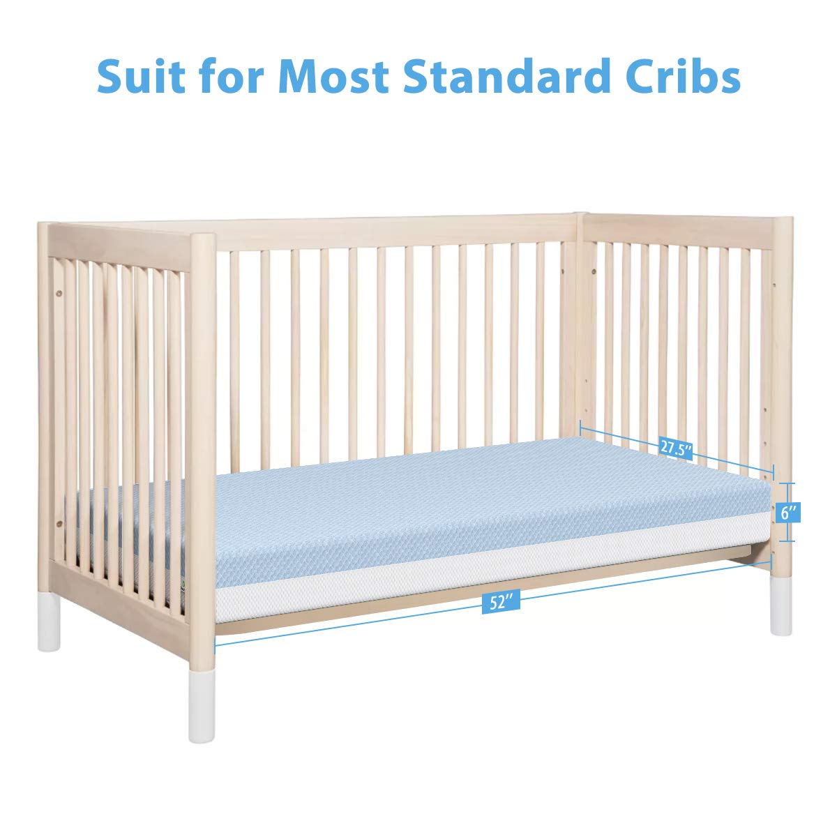 Dual Sided Gel Memory Foam Crib Mattress P2479