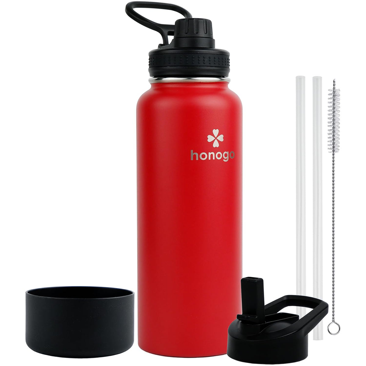 40 oz Double Wall Insulated Stainless Steel Water Bottle with Straw Lid E83673