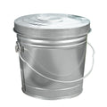6 Gallon Galvanized Steel Locking Trash Can Q8962