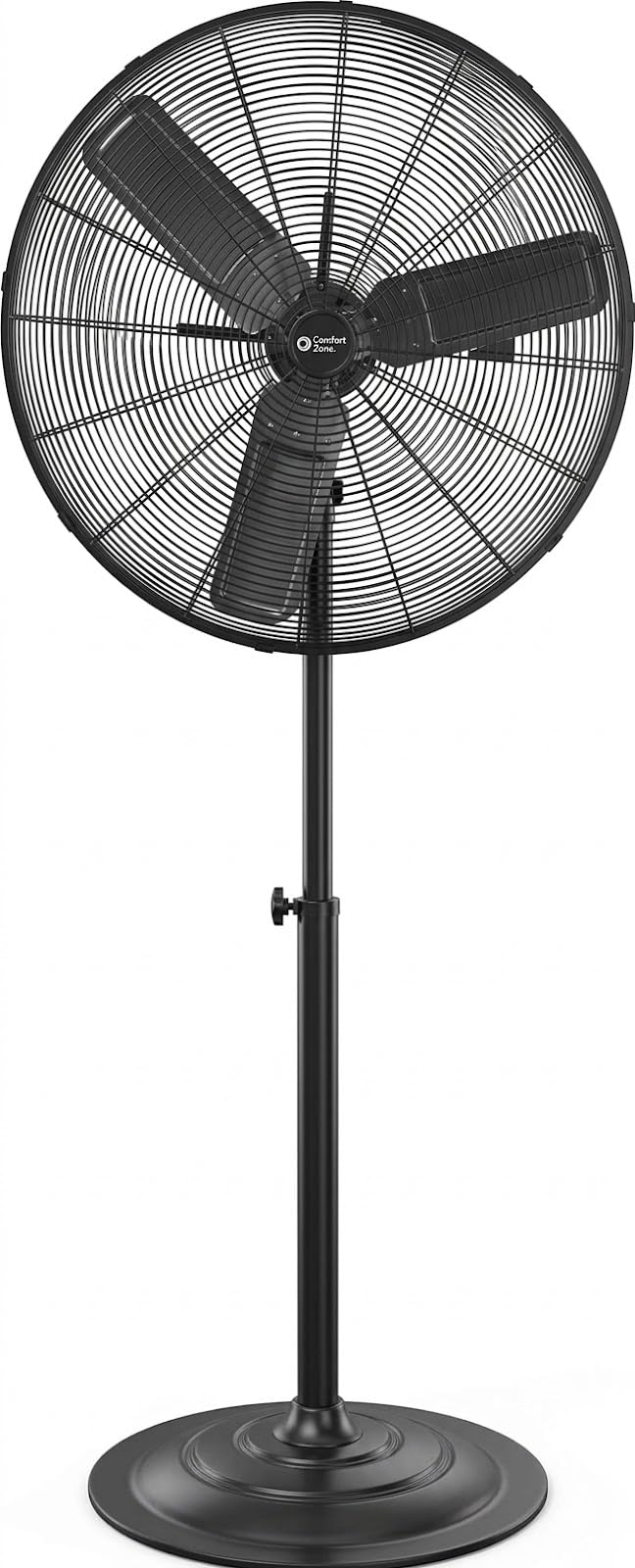 Industrial Pedestal Fan, 30 inch, 3 Speed, Adjustable Height, Metal O912144