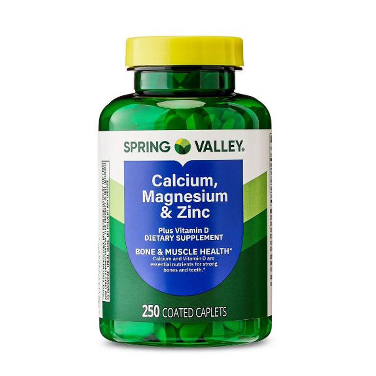 Calcium Magnesium Zinc Plus Vitamin D3 Caplets 250 Count O1956