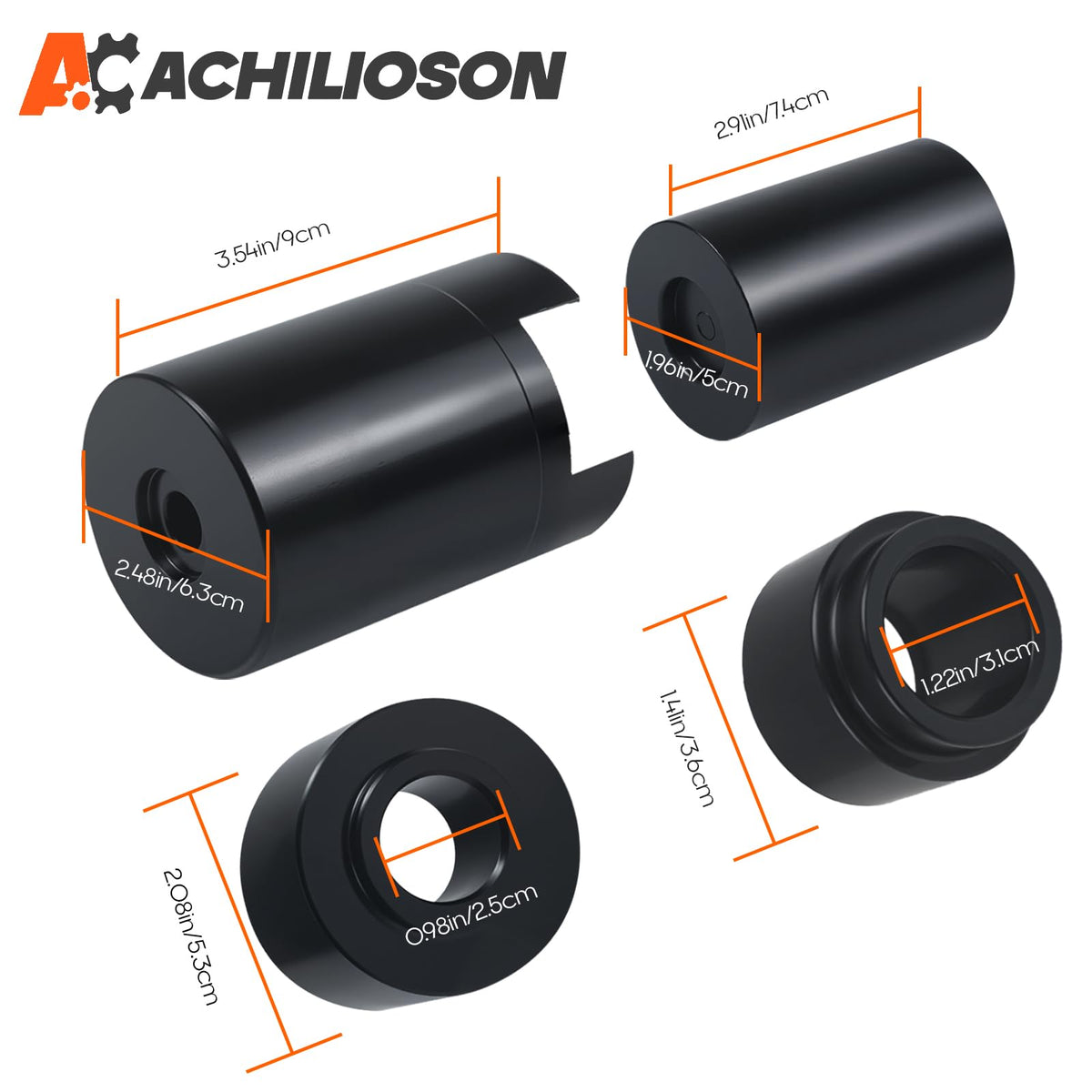 Ball Joint Service Adapter Kit, 4PCS Upper & Lower Ball Joint Remover Installer Set E519728