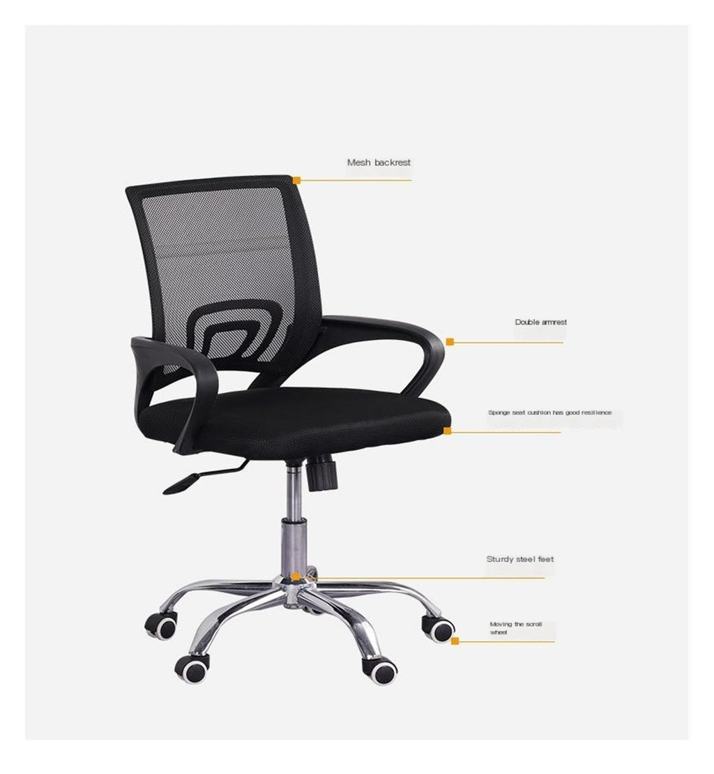 Black Orange Mesh Ergonomic Swivel Office Chair Y55097