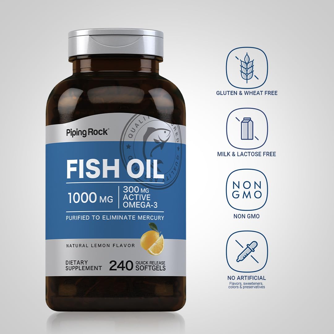 Fish Oil 1000mg 240 Softgels Omega-3 S956297