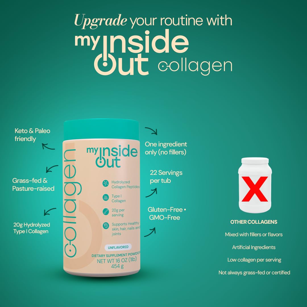 Hydrolyzed Bovine Collagen Peptides Powder, Grass Fed, Unflavored, 16 oz F380018