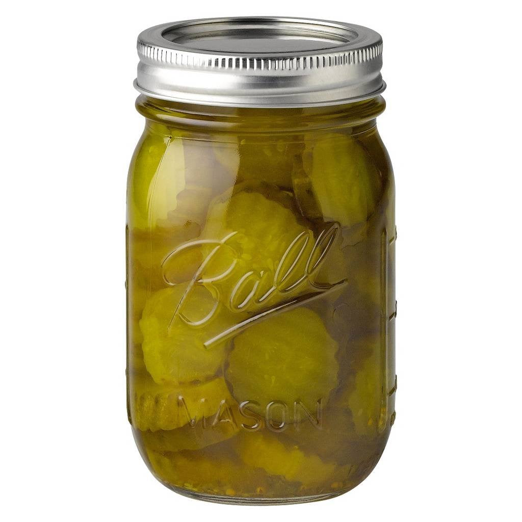 12 Regular Mouth Glass Mason Jars with Lid and Band C287