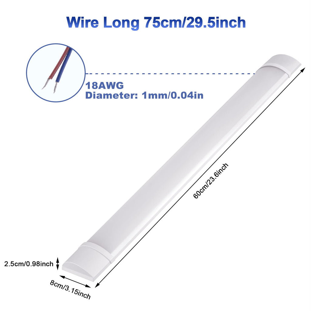 20W 2ft LED Tube Light 1500lm 3000K Neutral White X4165