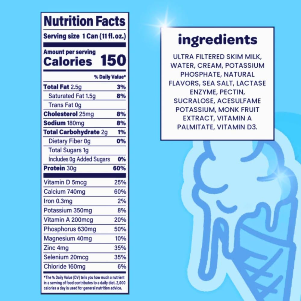 High Protein Shake Variety Pack, 30g Protein, 12 Pack K477655