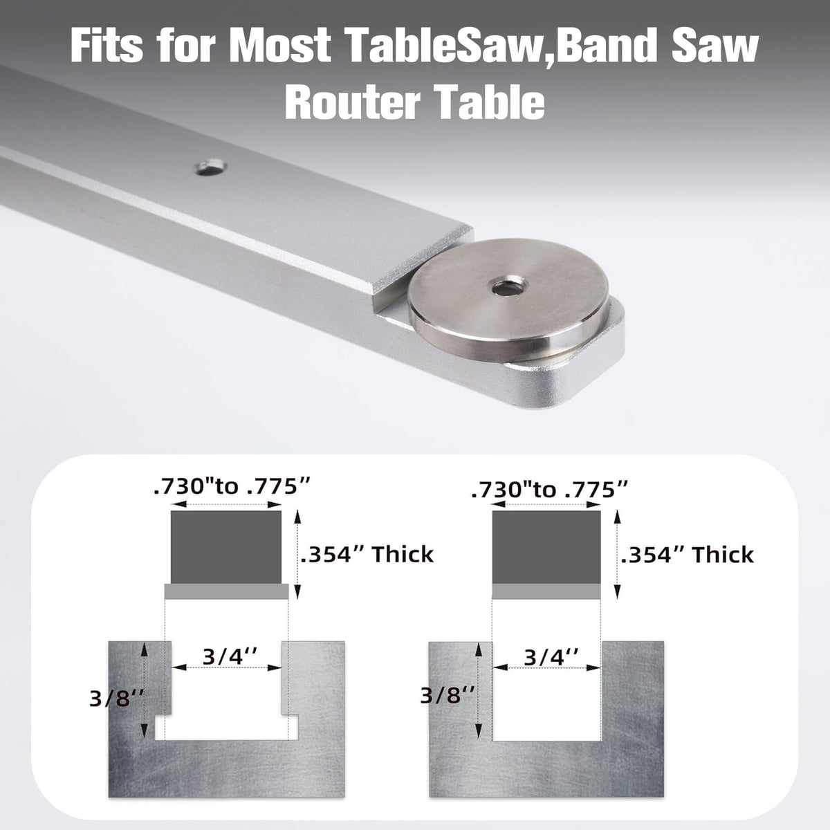 Aluminum Alloy Miter Gauge with Miter Fence T64360
