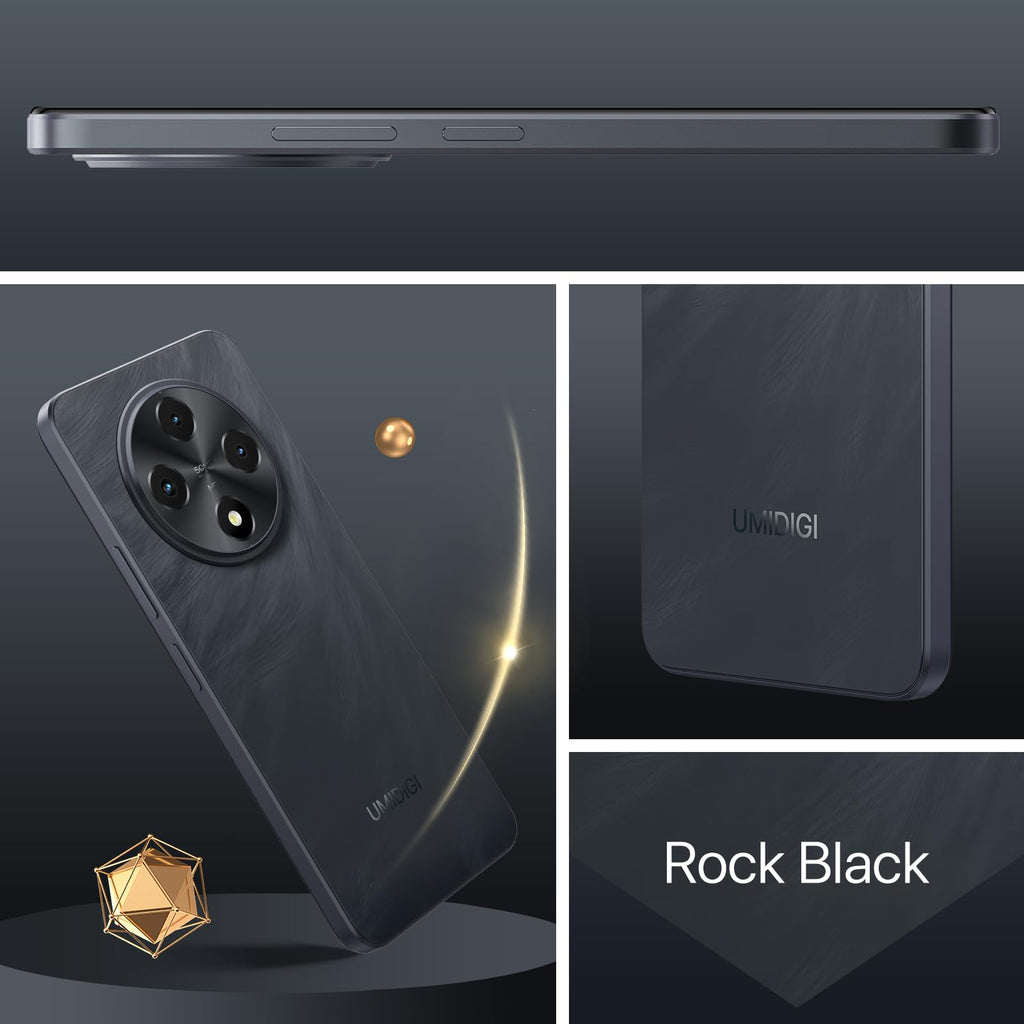 Android 14 6.9" HD+ 120Hz Octa-core 16GB +256GB 6000mAh 50MP Triple Camera Dual 4G LTE NFC Black Smartphone C19083