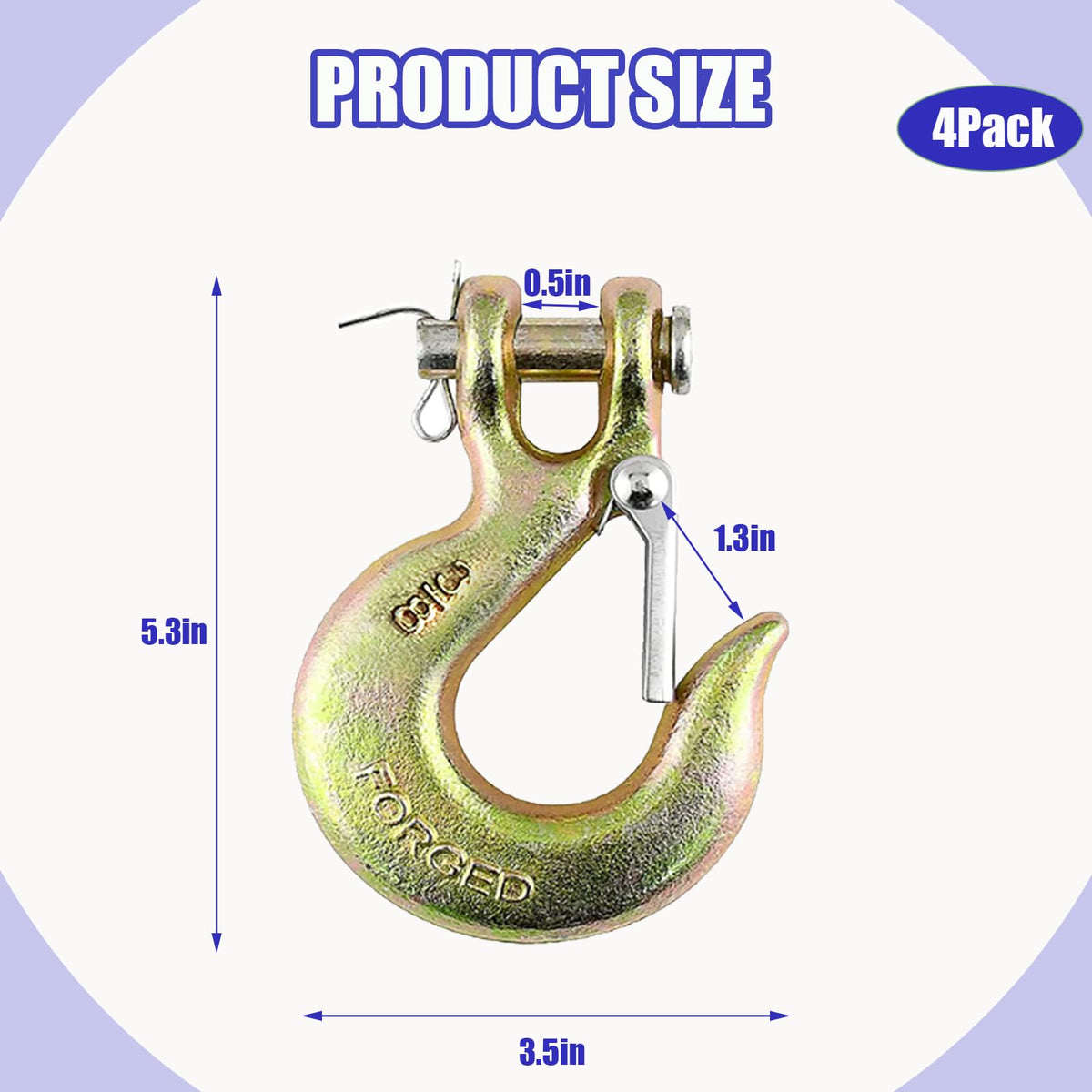 3/8'' Chain Hook with Safety Latch M591