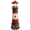 Solar Lighthouse Statue with Solar Light Waterproof Outdoor Decor B3050