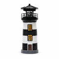 Solar Lighthouse Garden Light, Resin Outdoor Lighthouse Ornament with Rotating LED Beacon H6940