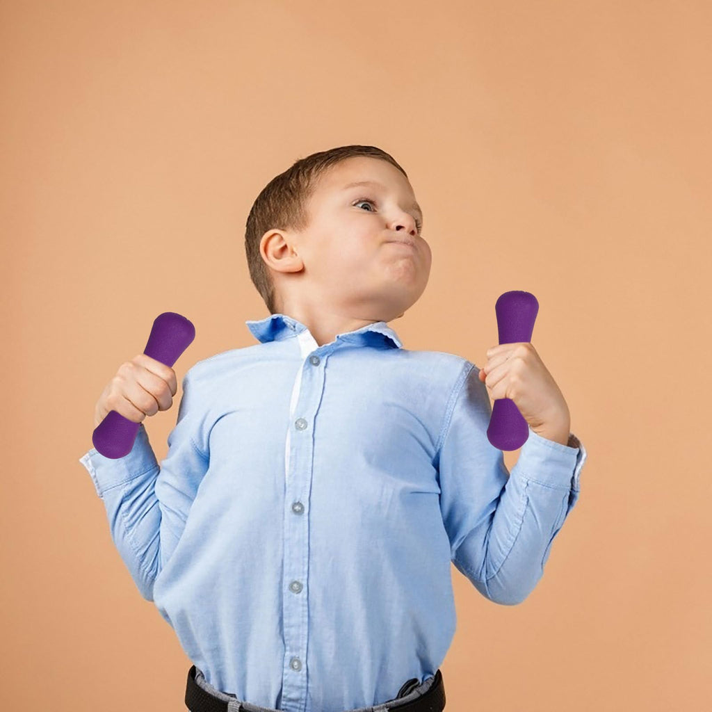 2pcs 0.5kg Purple Neoprene Coated Bone Shaped Dumbbells K480617