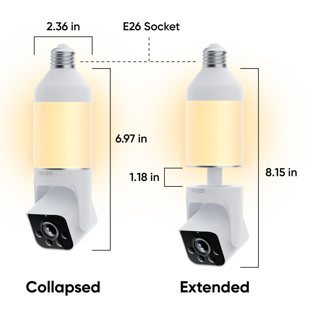 2K HD Smart Light Bulb Security Camera Q7878