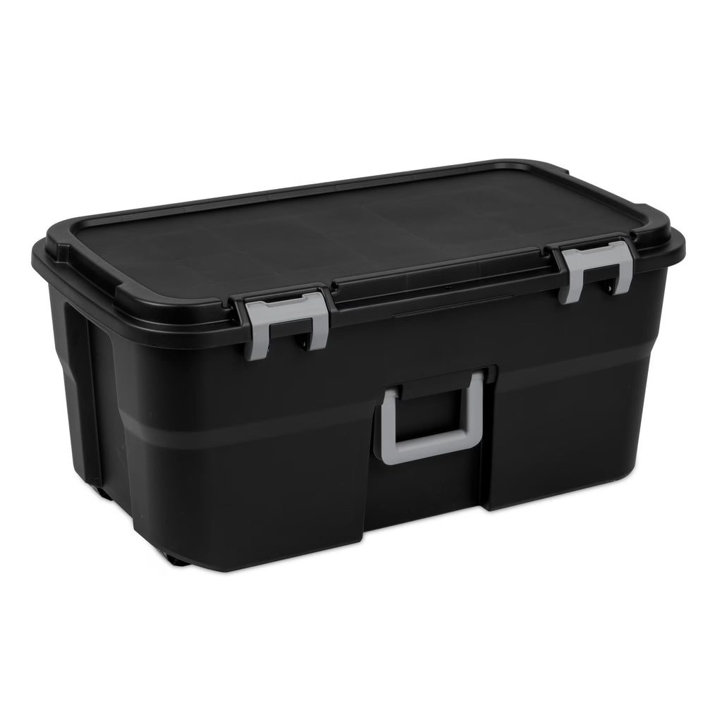 Storage Chest 22 Gal Heavy Duty Lockable Trunk with Wheels F646349