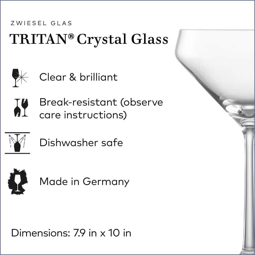 Martini Glass Set of 6 Dishwasher-Safe Tritan Crystal 12.3 Ounce M4441