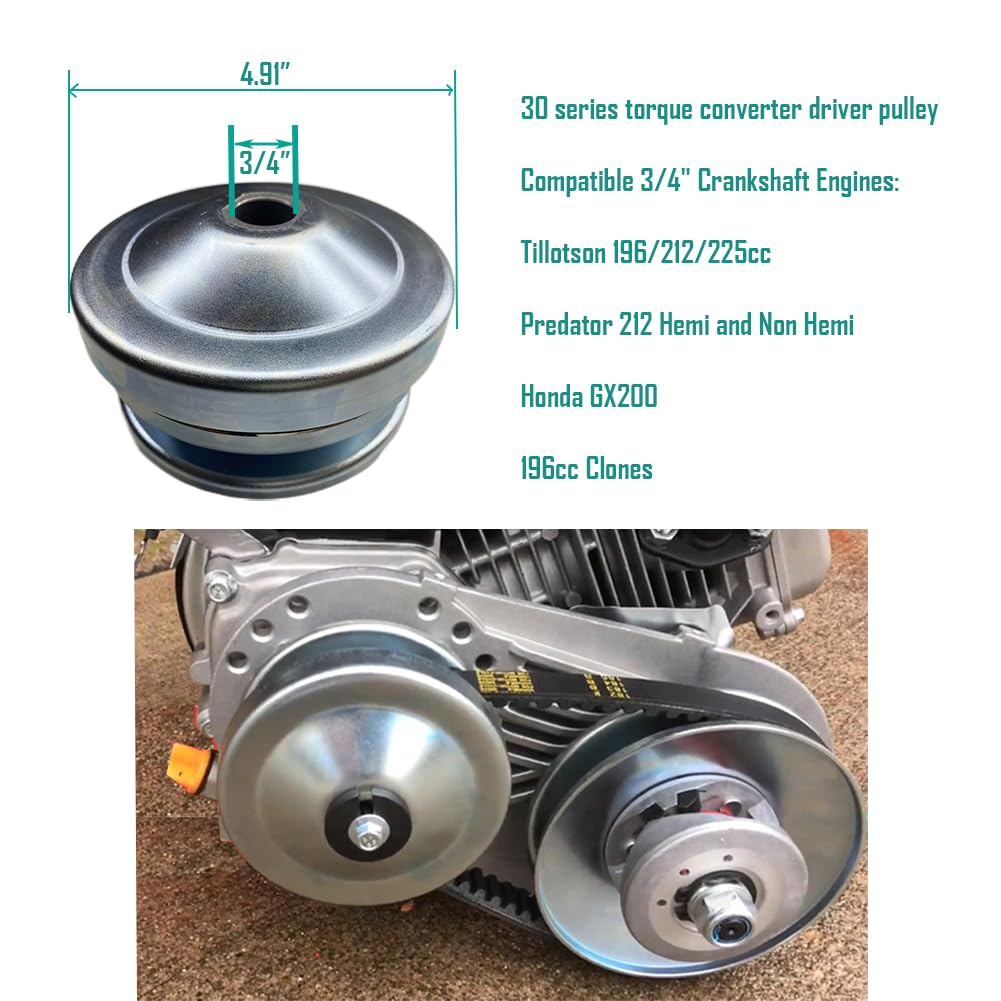 3/4'' Bore Driver Pulley 30 Series Torque Converter M24287