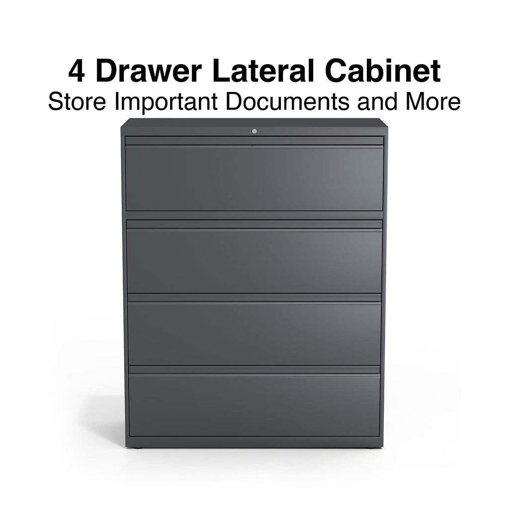 4 Drawer Charcoal Lateral File F9296