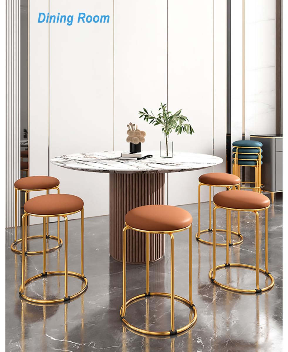 Carbon Steel Stacking Stool Set with Padded Seat, 4-Piece, Grey X478
