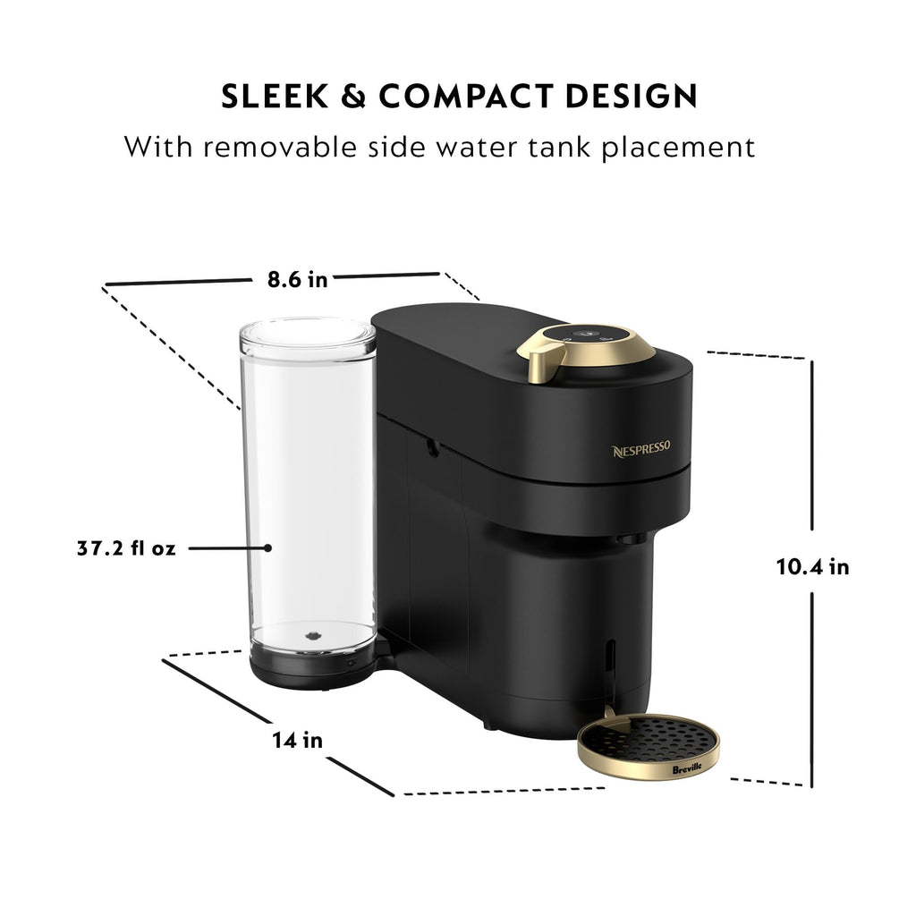Matte Black Gold Coffee and Espresso Maker E547354