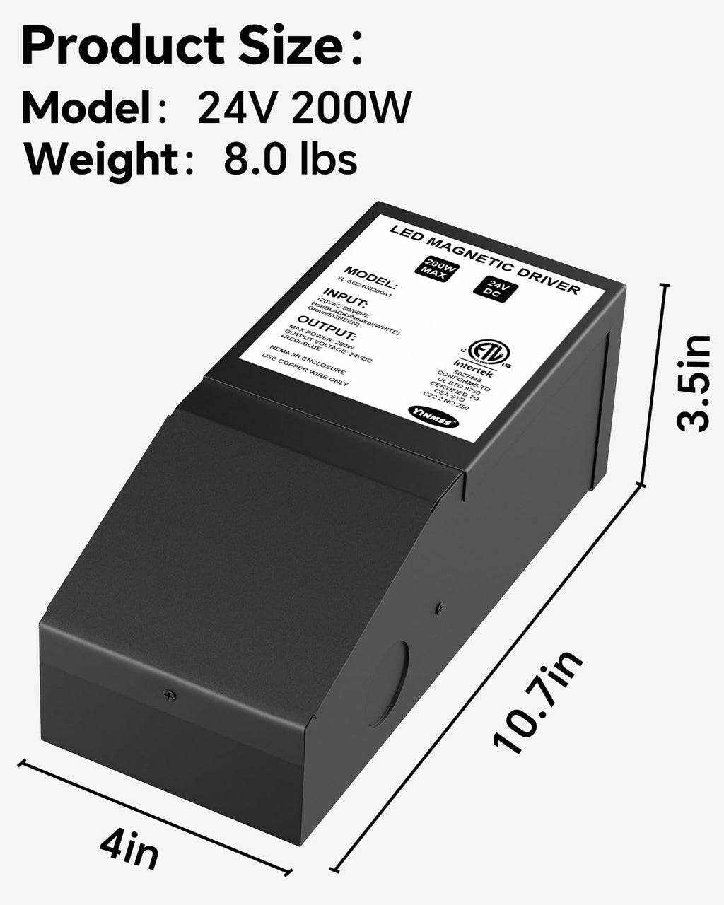 24V 200W Dimmable LED Driver C19631