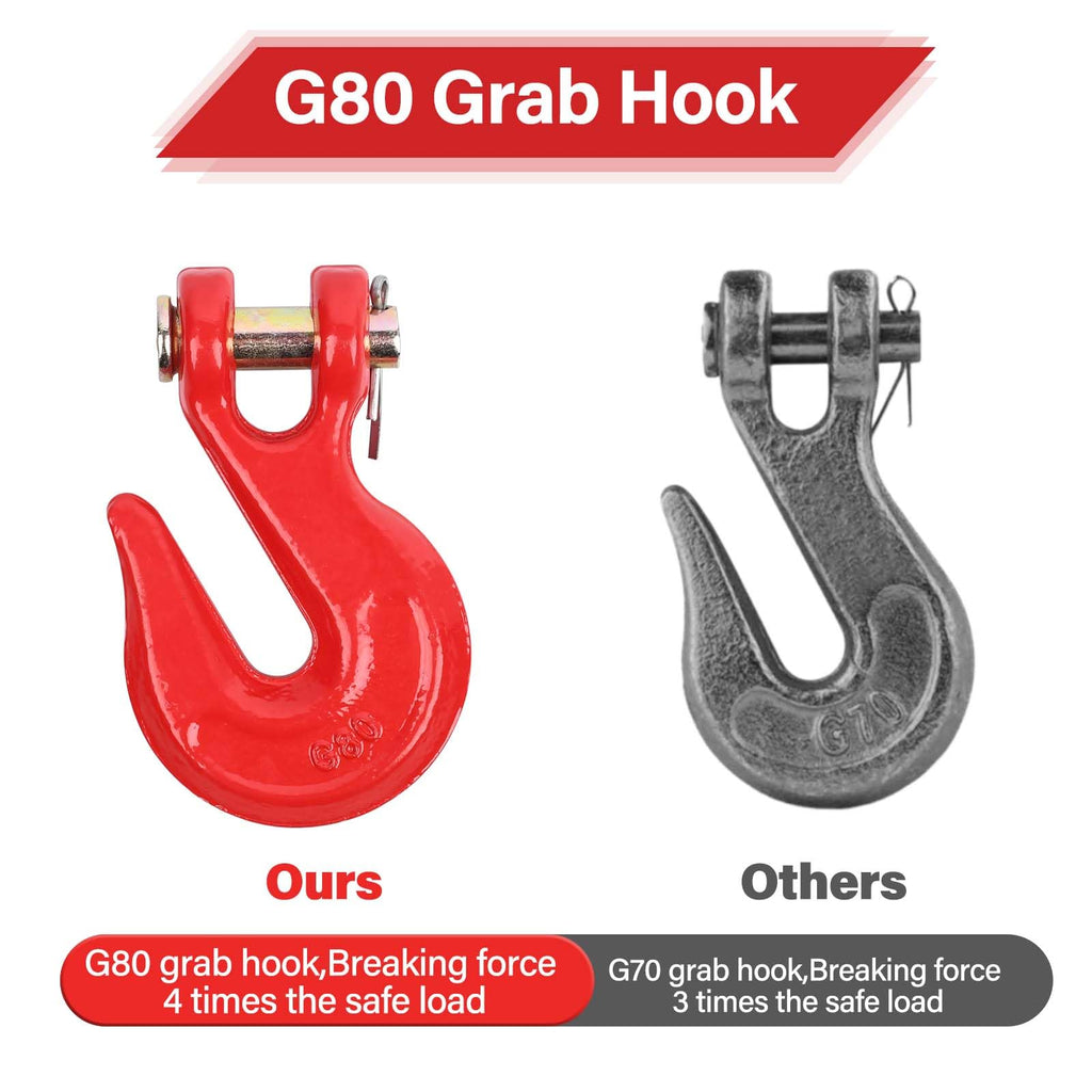 3/8'' Red Powder Coating Grade 80 Clevis Grab Hook H7618