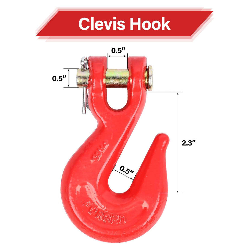 3/8'' Red Powder Coating Grade 80 Clevis Grab Hook H7618