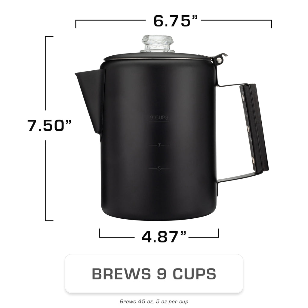 Black 9 Cup Percolator Coffee Pot D59946