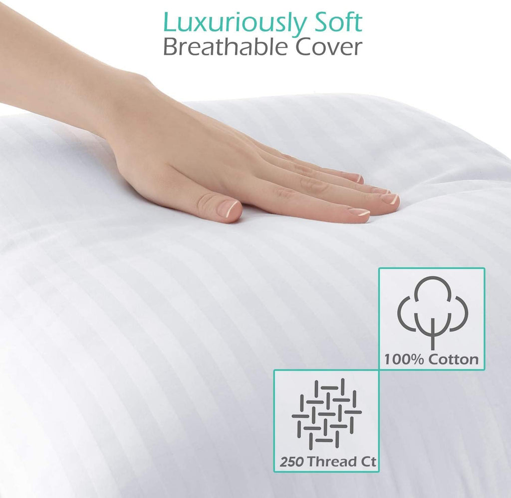 Queen Size Cotton Down Alternative Pillows Set of 2 Z585059
