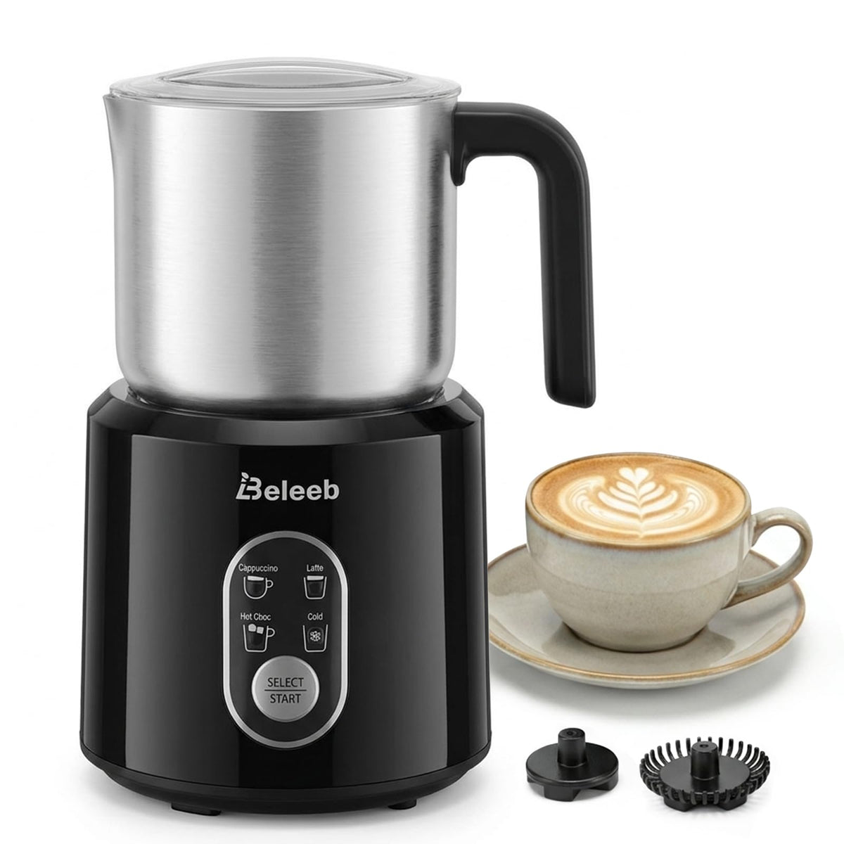 Detachable Milk Frother and Steamer 11.8oz D41013