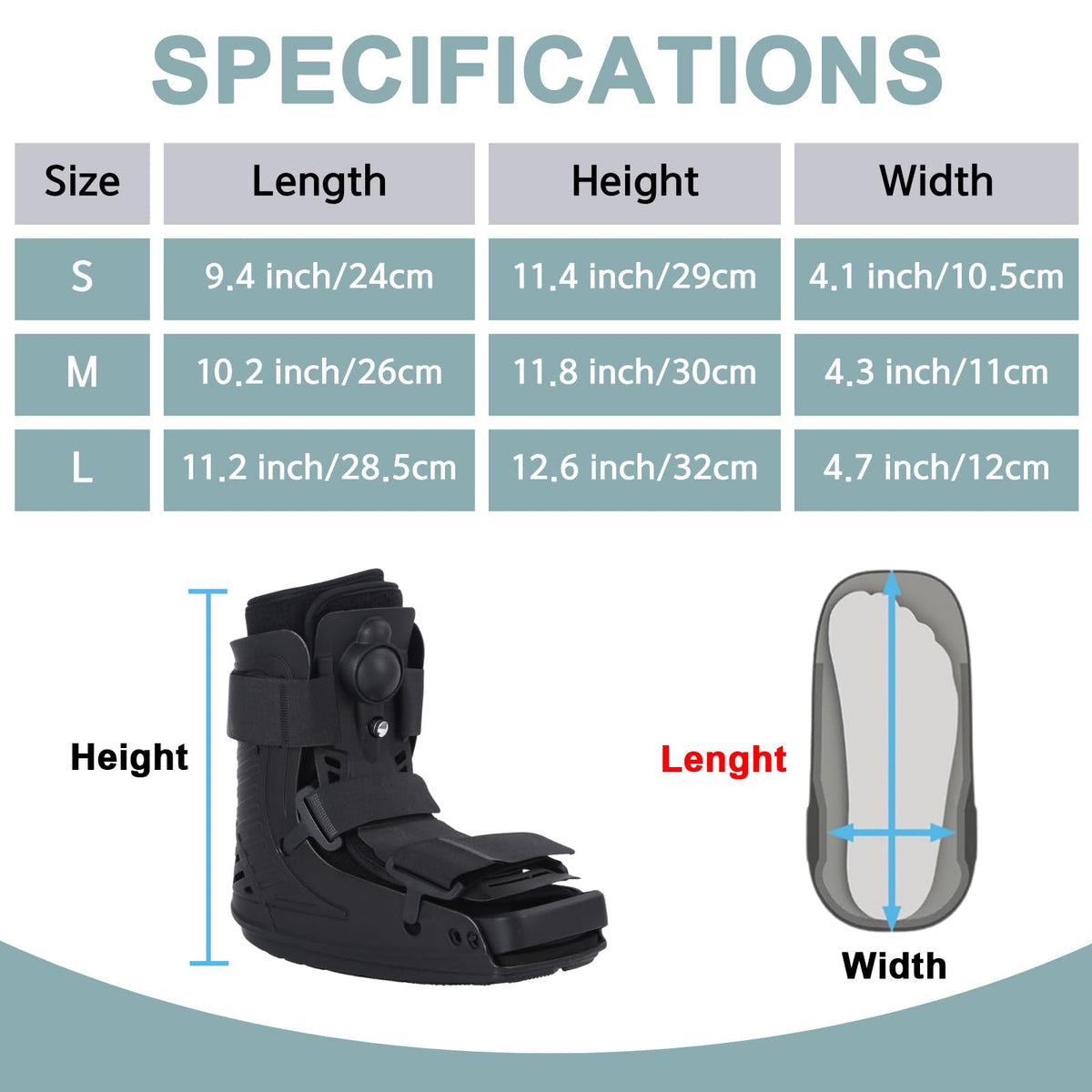 Short Inflatable Walking Boot O421359
