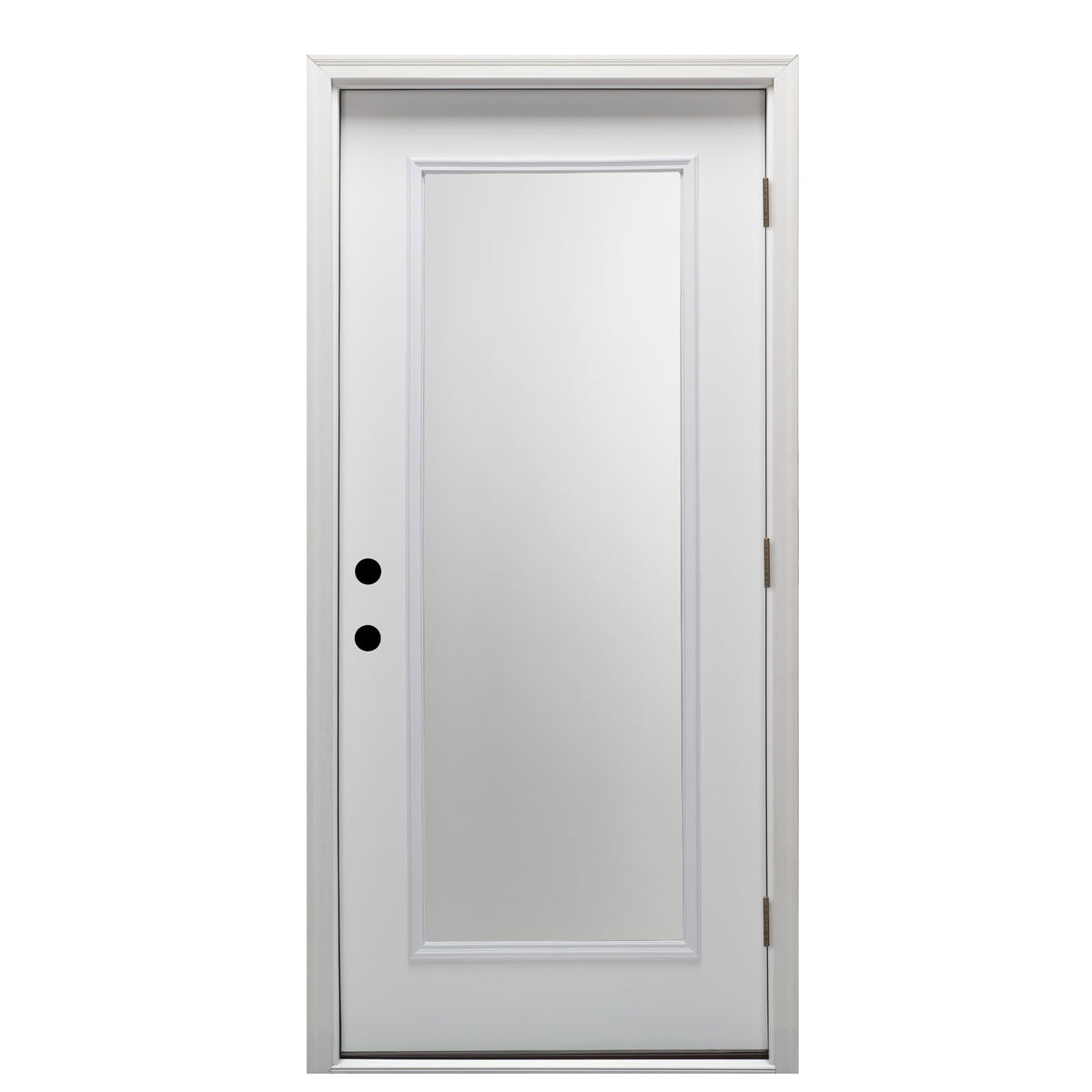 Primed Left Hand Outswing Prehung Door Full Lite Clear Glass 30"x80" Steel O109351