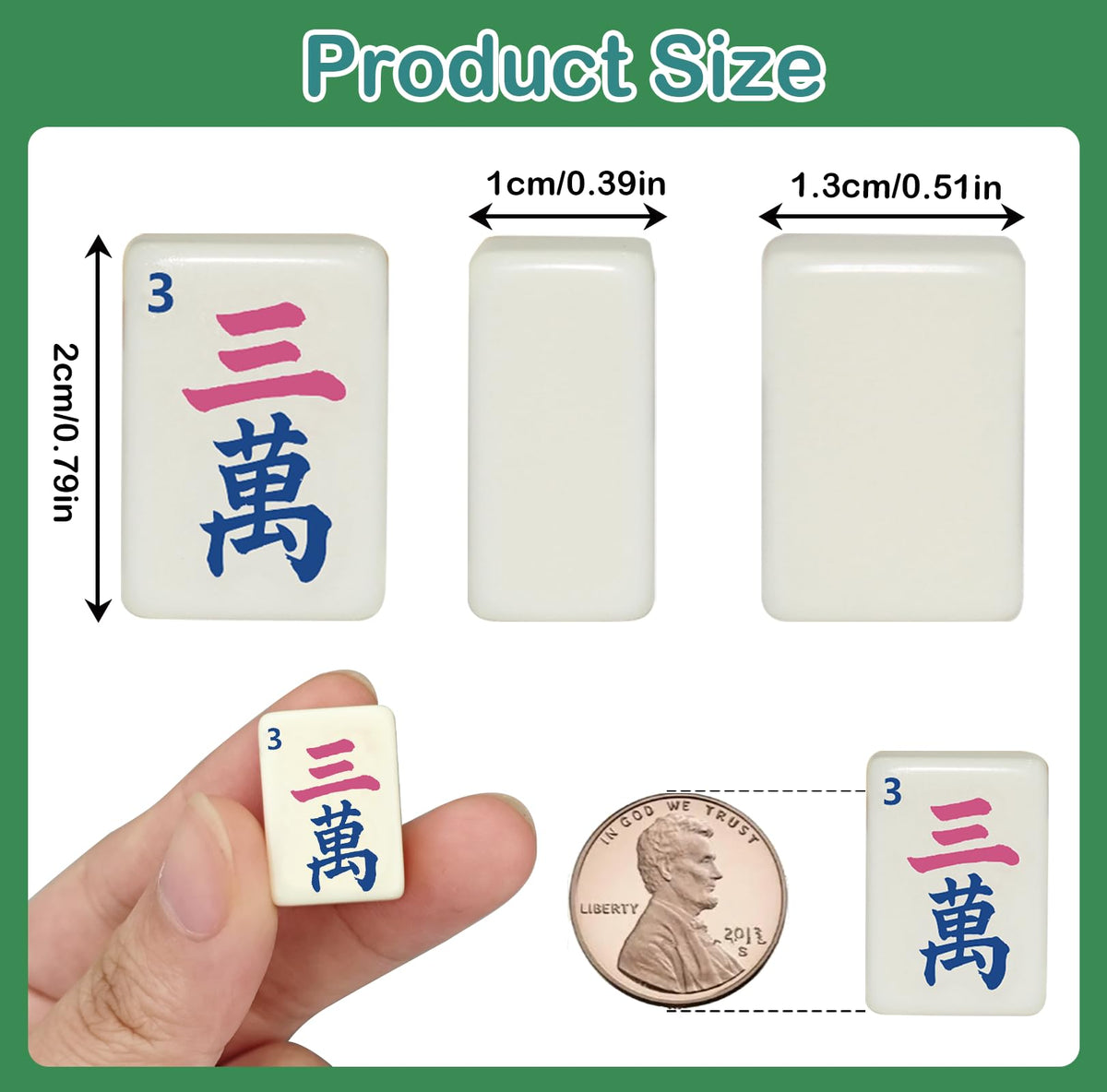Mini Mahjong Set with 166 White Tiles W14879