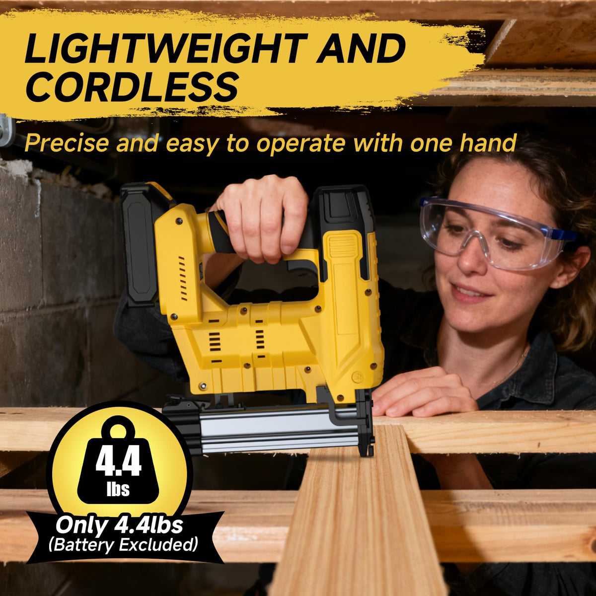 Cordless 18GA Brad Nailer & Stapler with 1000 Nails & Staples E348078