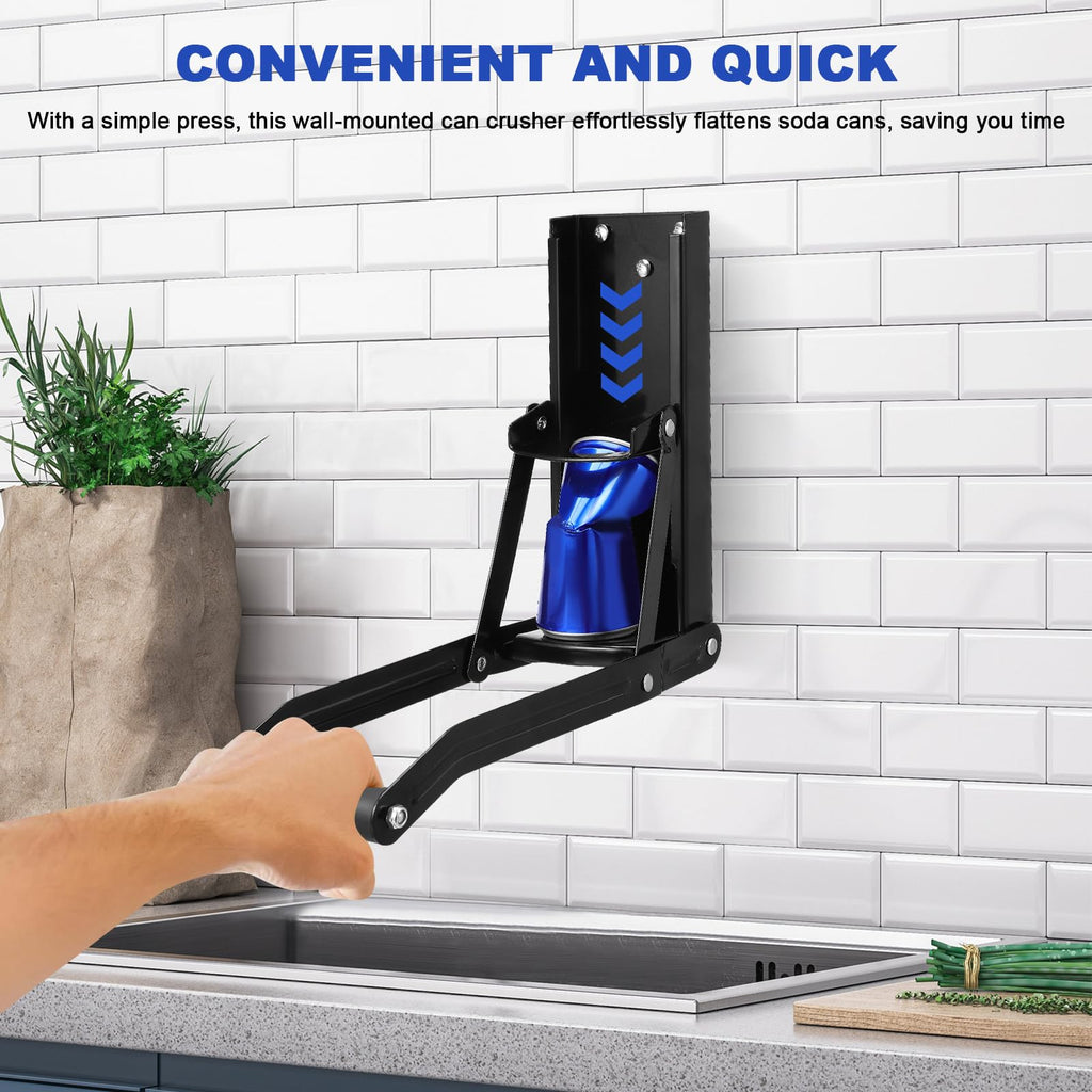 Heavy Duty Stainless Steel Wall Mounted Can Crusher I5282