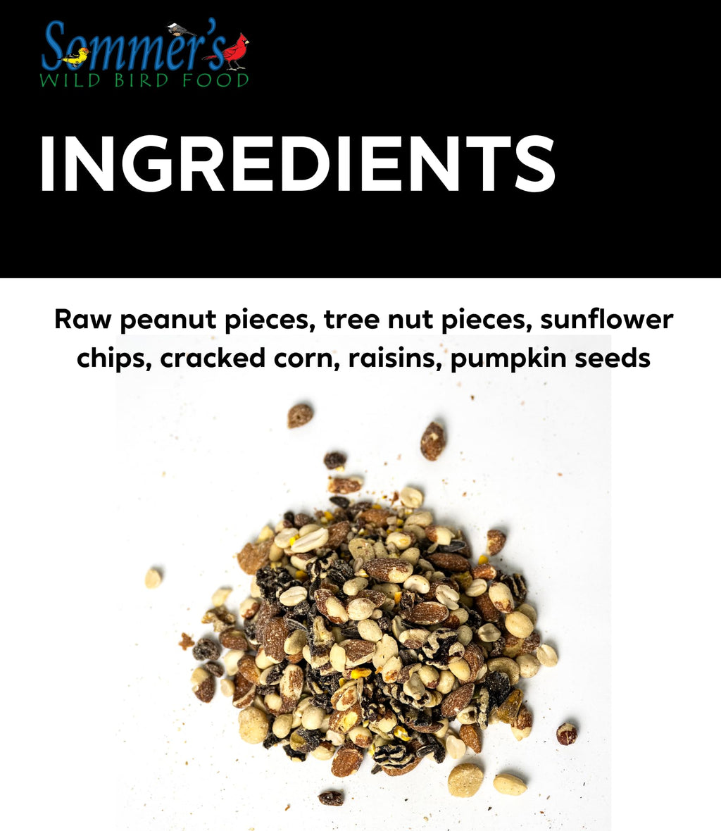 Bird Seed, 20 lb, Nut & Sunflower Seed Blend K5405