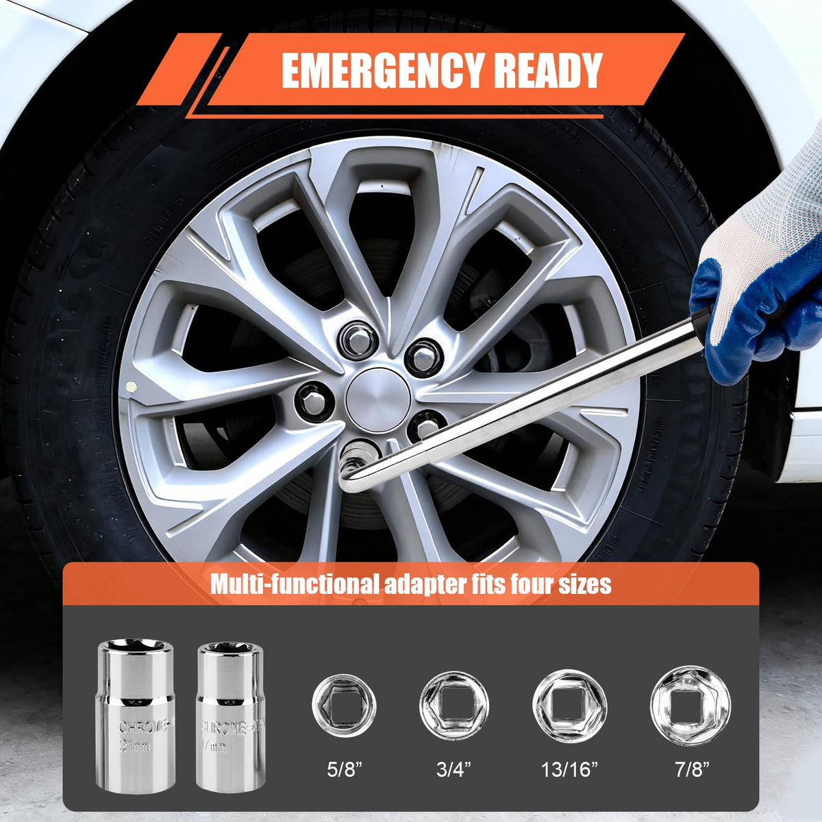 3 Ton Heavy Duty Scissor Jack with Lug Wrench Z58915