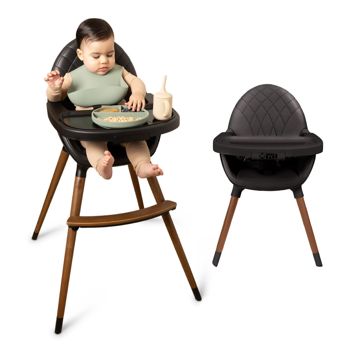 Convertible Wooden High Chair with Adjustable Height A8797