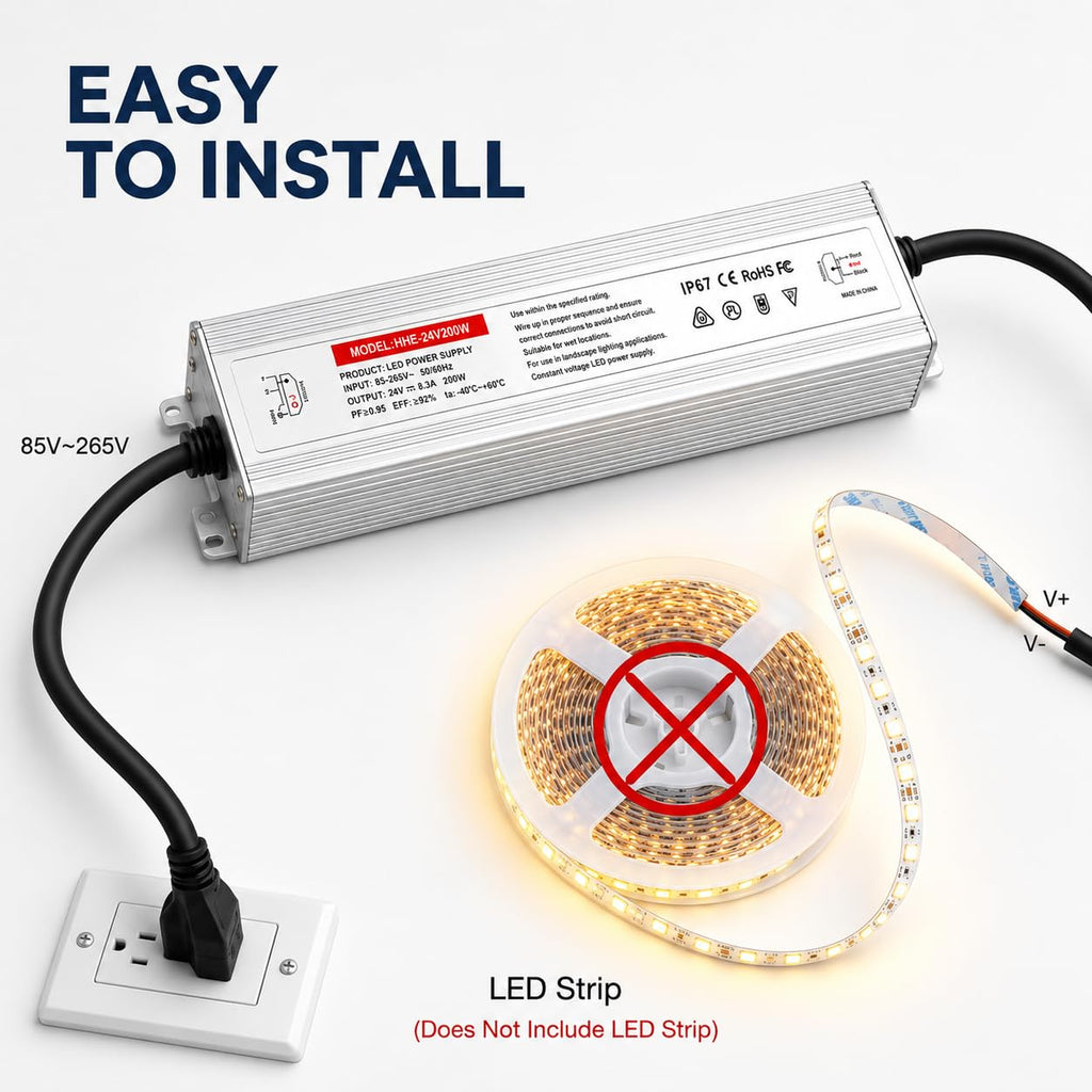 24V 200W IP67 Waterproof LED Power Supply N306268