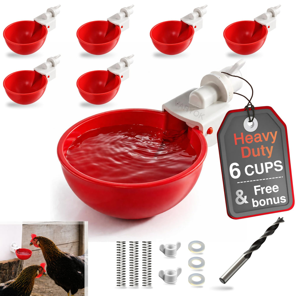 6 Pack Large Chicken Water Cups H9618